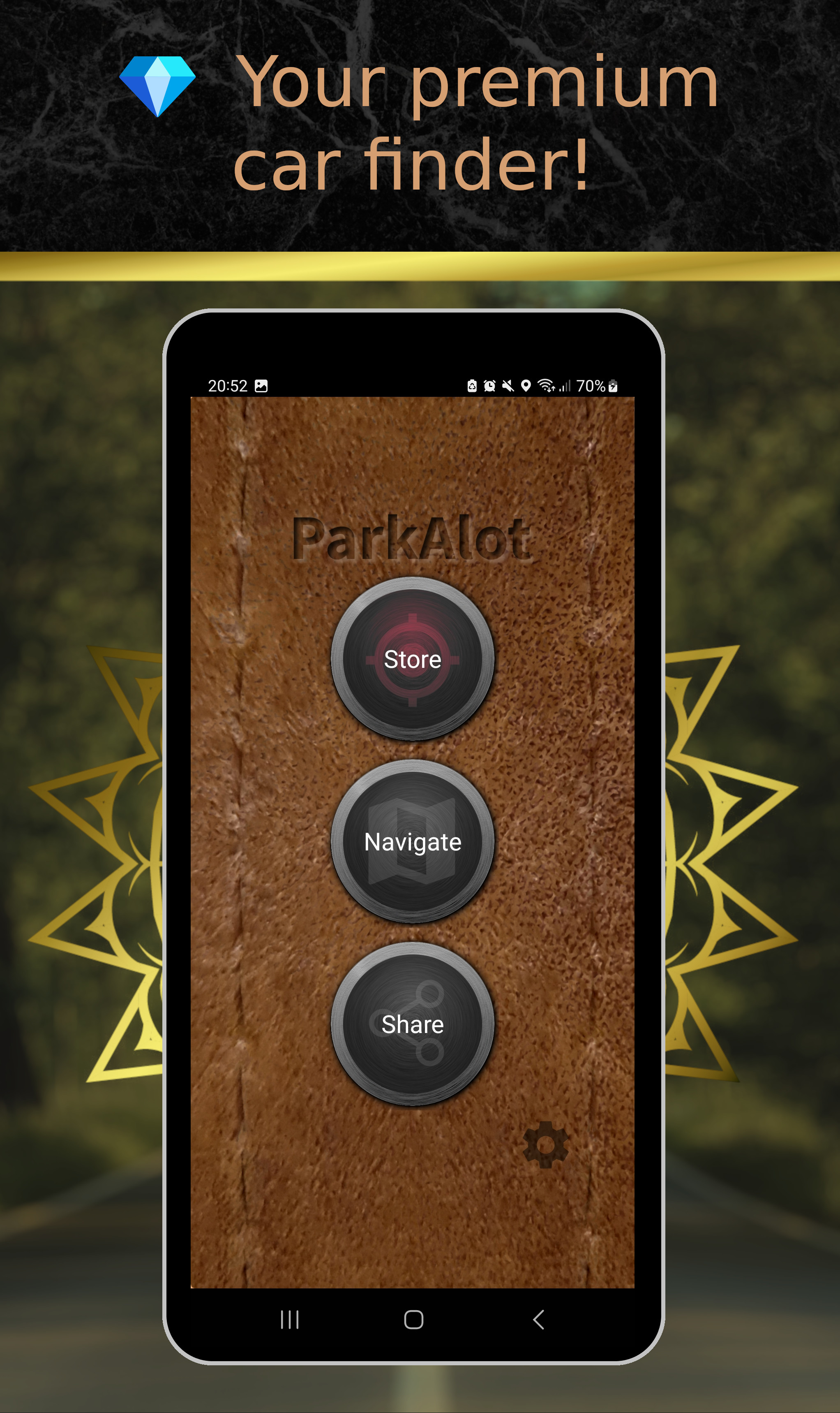 parkalot android screenshot menu